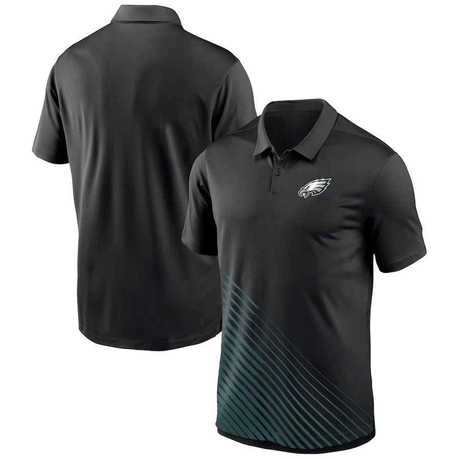 Men 2024 NFL Polo Philadelphia Eagles black->nfl t-shirts->Sports Accessory